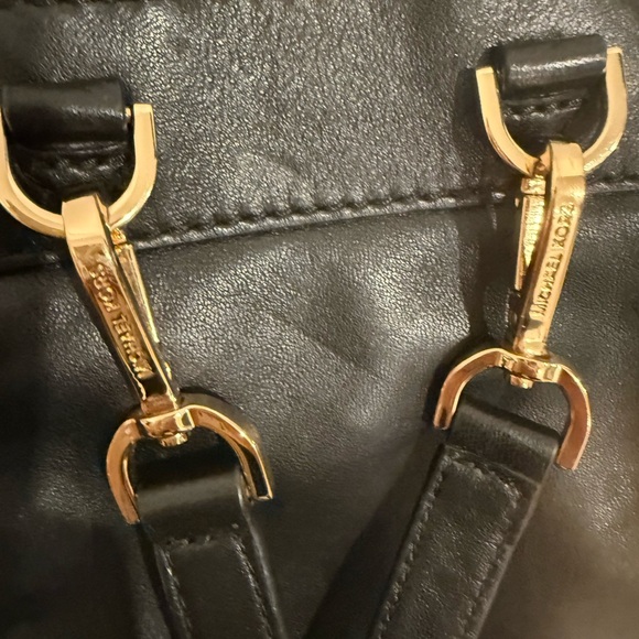 Michael Kors Quilted Black Backpack with Gold Heart Detail - Picture 5 of 11